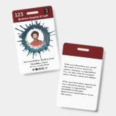 従業員カスタムの写真ロゴバーコード名 バッジ (正面＆裏面)