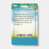 従業員カスタムの写真ロゴバーコード名 バッジ (裏面)