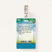 従業員カスタムの写真ロゴバーコード名 バッジ (裏面クリップ)