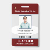 従業員カスタムの写真ロゴバーコード名 バッジ (表面)