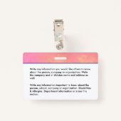 従業員カスタムの写真ロゴバーコード名 バッジ (裏面クリップ)