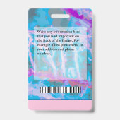 従業員カスタムの写真ロゴバーコード名 バッジ (裏面)