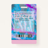 従業員カスタムの写真ロゴバーコード名 バッジ (裏面)