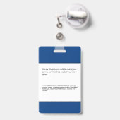 従業員カスタムの写真ロゴバーコード名 バッジ (裏面（伸縮クリップ）)