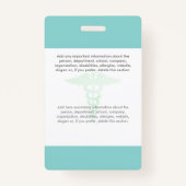 従業員カスタムの写真ロゴバーコード名 バッジ (裏面)