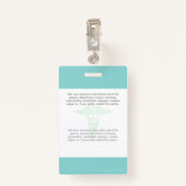 従業員カスタムの写真ロゴバーコード名 バッジ (裏面クリップ)