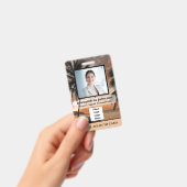 従業員カスタムの写真ロゴバーコード名 バッジ (手持ち)