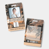 従業員カスタムの写真ロゴバーコード名 バッジ (正面＆裏面)