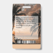 従業員カスタムの写真ロゴバーコード名 バッジ (裏面)