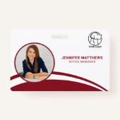 従業員カスタムの写真ロゴ名コーペレートバッジ バッジ (正面)