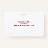 従業員カスタムの写真ロゴ名コーペレートバッジ バッジ (裏面)