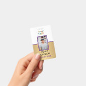 従業員カスタムの写真ロゴ名バッジ バッジ (手持ち)