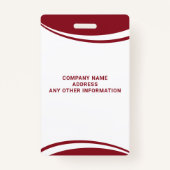 従業員カスタムの写真ロゴ名バッジ バッジ (裏面)