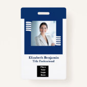 従業員カスタムの写真ロゴ名IDバッジ バッジ (正面)