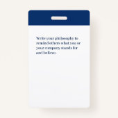 従業員カスタムの写真ロゴ名IDバッジ バッジ (裏面)