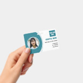 従業員カスタムの写真ロゴ名ID バッジ (手持ち)