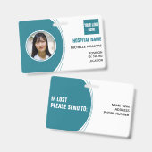 従業員カスタムの写真ロゴ名ID バッジ (正面＆裏面)