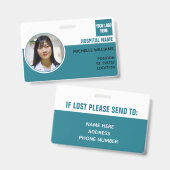 従業員カスタムの写真名のロゴID バッジ (正面＆裏面)