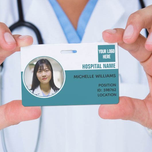 従業員カスタムの写真名のロゴID バッジ