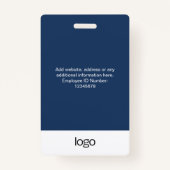 従業員カスタムの写真名タグバッジ バッジ (裏面)