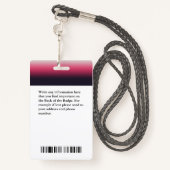 従業員カスタムの写真名ロゴバーコード バッジ (裏面ランヤード)