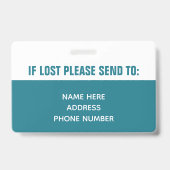 従業員カスタムの写真名ロゴバーコードID バッジ (Back)