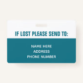 従業員カスタムの写真名ロゴバーコードID バッジ (裏面)