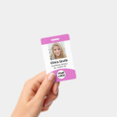 従業員カスタムの写真名ロールIDロゴバーコード バッジ (手持ち)