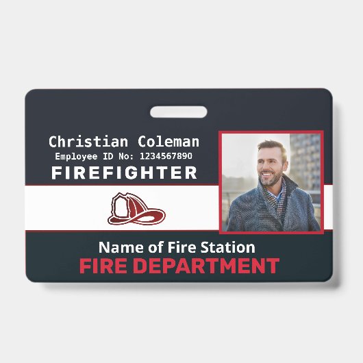 従業員カスタムの写真名IDカードロゴバーコード バッジ (正面)