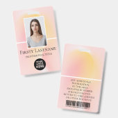 従業員カスタムの写真、バーコード、ロゴ、名前 バッジ (正面＆裏面)