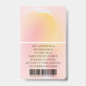 従業員カスタムの写真、バーコード、ロゴ、名前 バッジ (裏面)