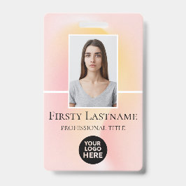 従業員カスタムの写真、バーコード、ロゴ、名前 バッジ