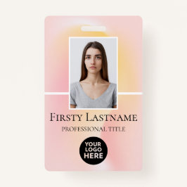 従業員カスタムの写真、バーコード、ロゴ、名前 バッジ