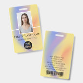 従業員カスタムの写真、バーコード、ロゴ、名前 バッジ (正面＆裏面)