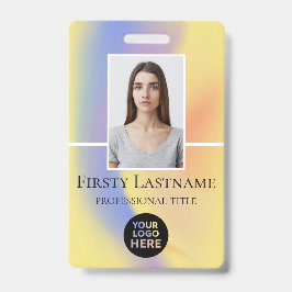 従業員カスタムの写真、バーコード、ロゴ、名前 バッジ