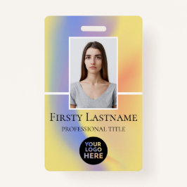 従業員カスタムの写真、バーコード、ロゴ、名前 バッジ