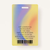 従業員カスタムの写真、バーコード、ロゴ、名前 バッジ (裏面)