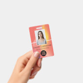 従業員カスタムの写真、バーコード、ロゴ、名前 バッジ (手持ち)