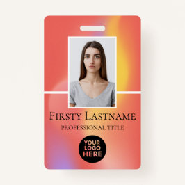 従業員カスタムの写真、バーコード、ロゴ、名前 バッジ