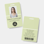 従業員カスタムの写真、バーコード、ロゴ、名前 バッジ (正面＆裏面)