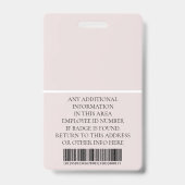 従業員カスタムの写真、バーコード、ロゴ、名前 バッジ (裏面)