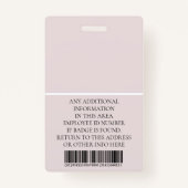 従業員カスタムの写真、バーコード、ロゴ、名前 バッジ (裏面)