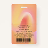 従業員カスタムの写真、バーコード、ロゴ、名前 バッジ (裏面)