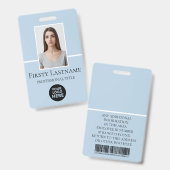 従業員カスタムの写真、バーコード、ロゴ、名前 バッジ (正面＆裏面)