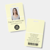 従業員カスタムの写真、バーコード、ロゴ、名前 バッジ (正面＆裏面)