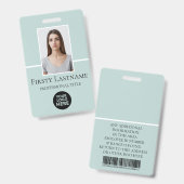 従業員カスタムの写真、バーコード、ロゴ、名前 バッジ (正面&裏面)