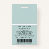 従業員カスタムの写真、バーコード、ロゴ、名前 バッジ (裏面)