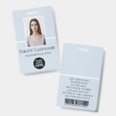 従業員カスタムの写真、バーコード、ロゴ、名前 バッジ (正面＆裏面)