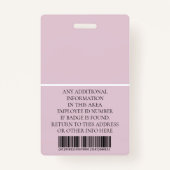 従業員カスタムの写真、バーコード、ロゴ、名前 バッジ (裏面)