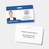 従業員カスタムの写真、名前、ロゴ、バッジ バッジ (正面＆裏面)